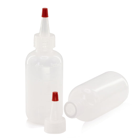 Lakeshore Trade 4oz HDPE Plastic Squeeze Bottles w/Yorker Tips (6-Pack)