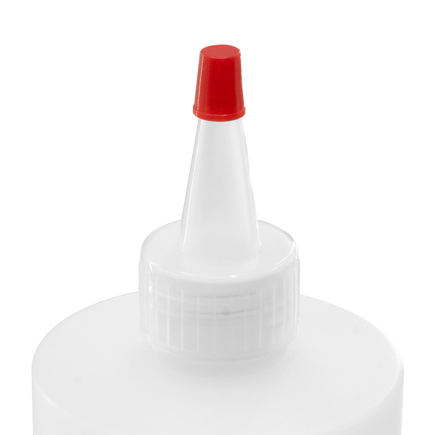 Lakeshore Trade Plastic Squeeze Condiment Bottles with Red Tip Cap 16-ounce Set of 6