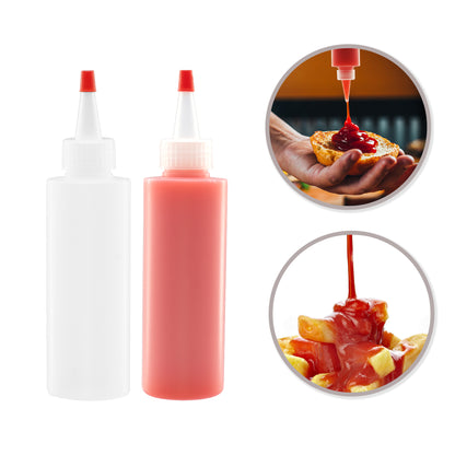 8-Pack of 4 Oz Plastic Small Squeeze Bottles and Caps - BPA-Free, Latex-Free, Food-Grade - Great for Icing, Cookie Decorating, Sauces, Condiments, Arts and Crafts and More