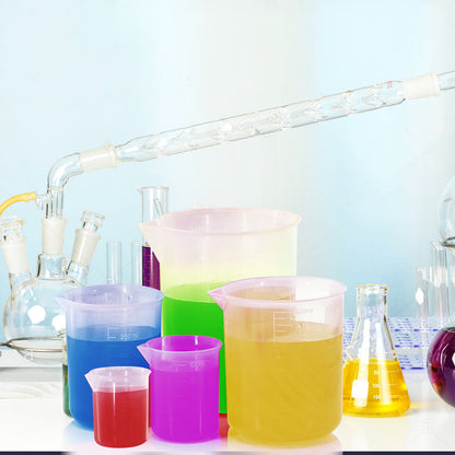 Lakeshore Trade Graduated Plastic Beaker Set, 5 Sizes - 50, 100, 250, 500, 1000ml