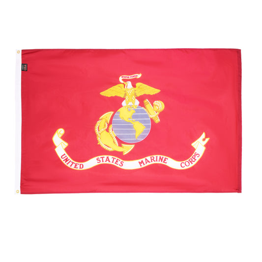 Lakeshore Trade Marine Corps Flag, 100% American Made,  3x5 Outdoor USMC Flag, Made in the USA (3 by 5 foot)
