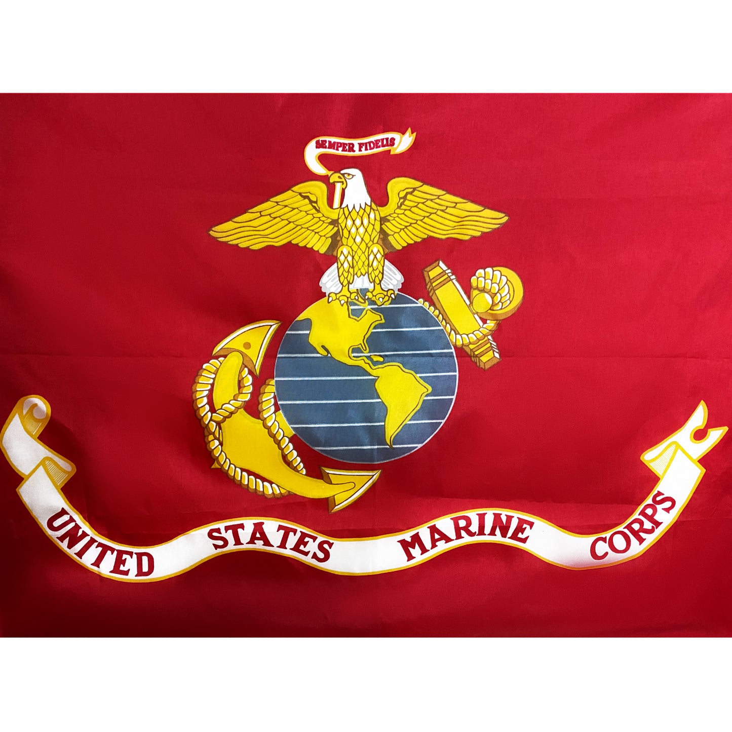 Lakeshore Trade Marine Corps Flag, 100% American Made,  3x5 Outdoor USMC Flag, Made in the USA (3 by 5 foot)