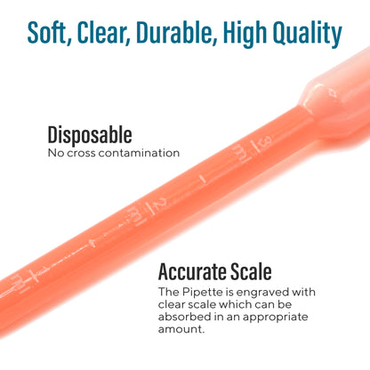 LAKESHORE TRADE 100-Piece 3ml Disposable Pipettes
