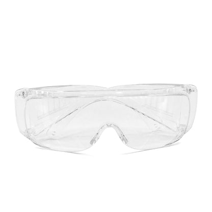 Lakeshore Trade Protective Eyewear Safety Goggles Clear Anti-fog/Anti-Scratch Safety Glasses over Prescription Glasses, Transparent Frame