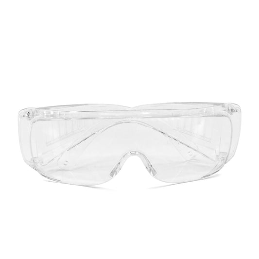 Lakeshore Trade Protective Eyewear Safety Goggles Clear Anti-fog/Anti-Scratch Safety Glasses over Prescription Glasses, Transparent Frame